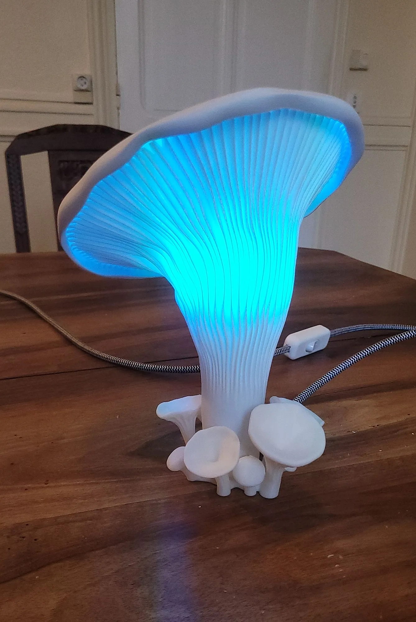 Glowing mushroom lamp