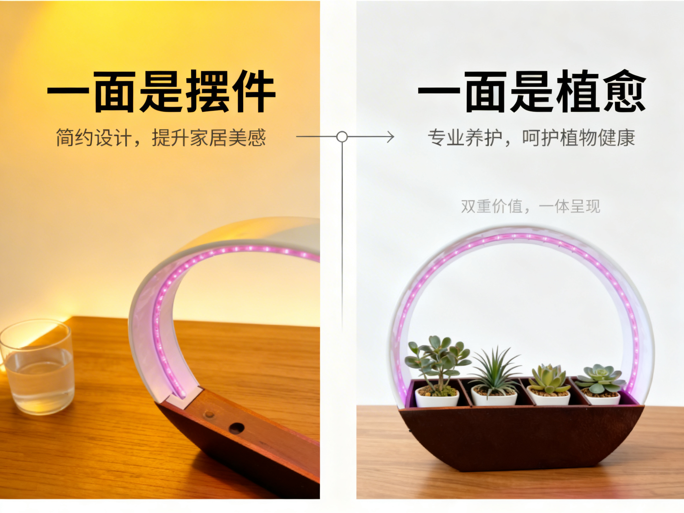 植物生长花盆-360°全光谱模拟日光室内室外都可用,桌面植物架都适配| 3D