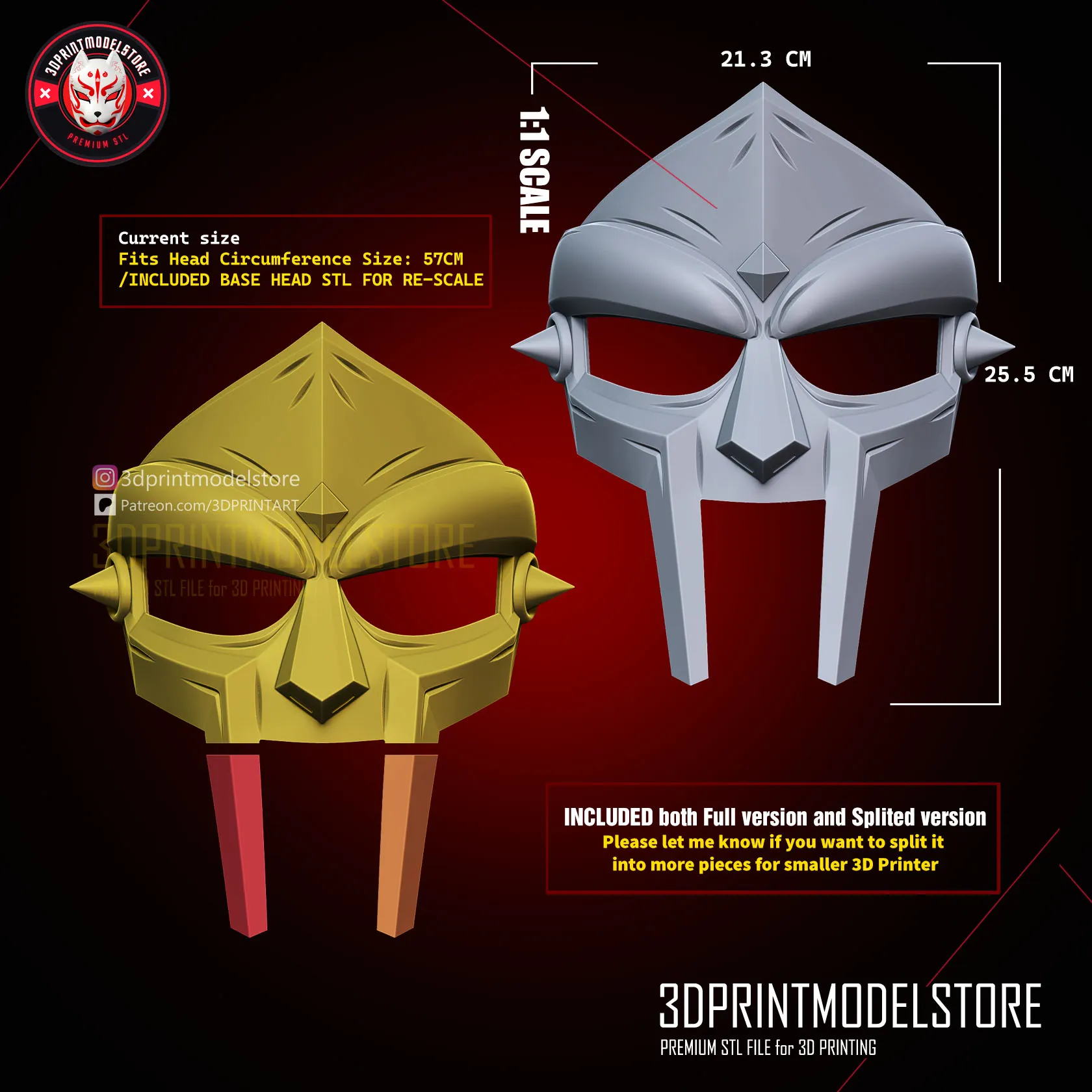 MF Doom Mask - Premium STL for Cosplay