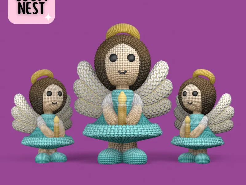 Fairy Knitted - Crochet - 3MF Multicolor - No Supports