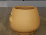 Smiling Face Planter STL 3D Model Happy Pot Desk Decor-3