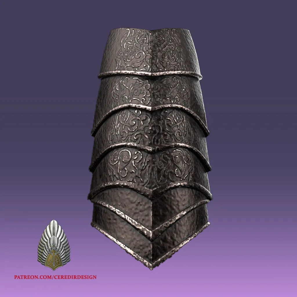 Armatura bicipite di Sauron Il signore degli anelli 3D DOWNLOAD DIGITALE