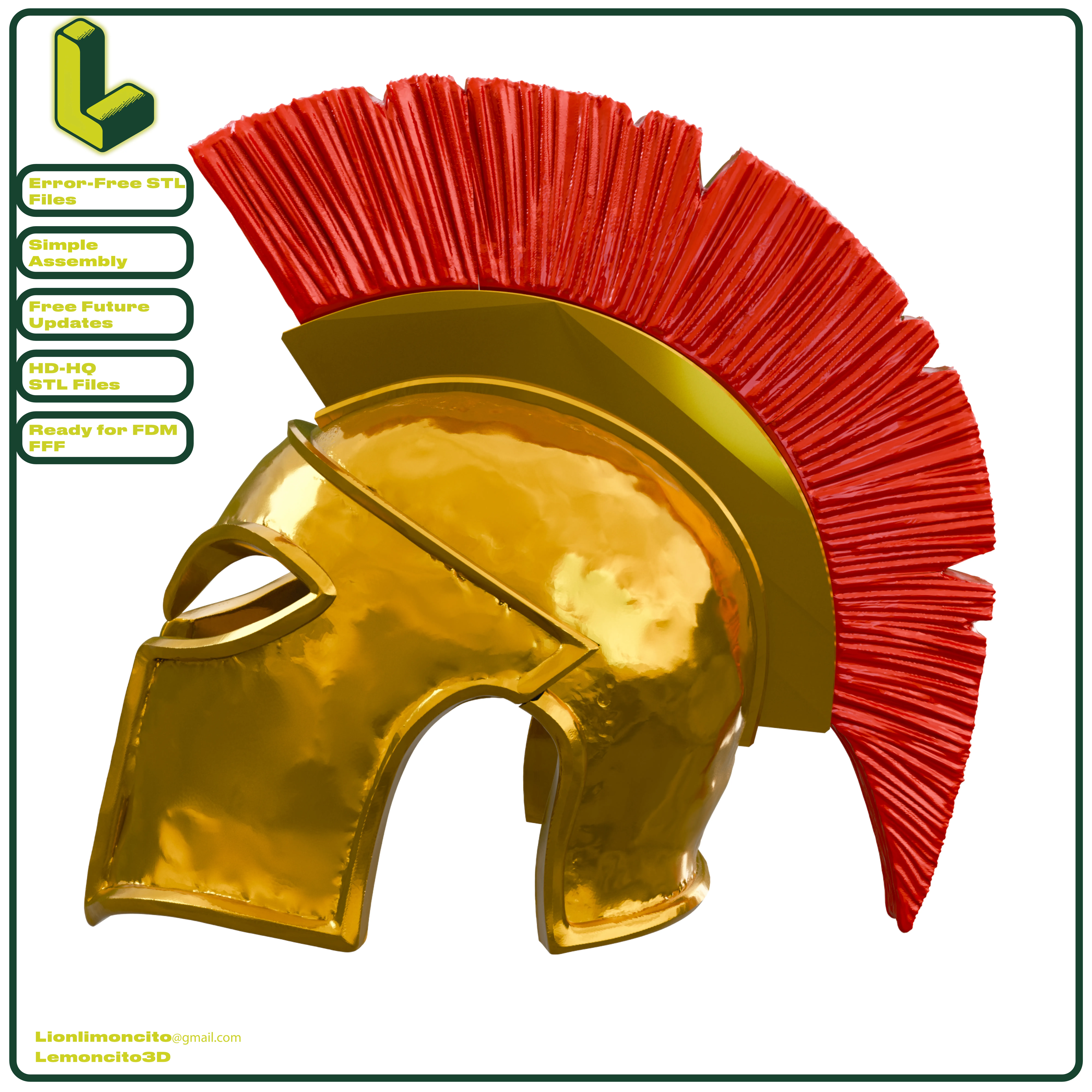 Spartan Helmet Multi-Parts Cosplay Real Scale