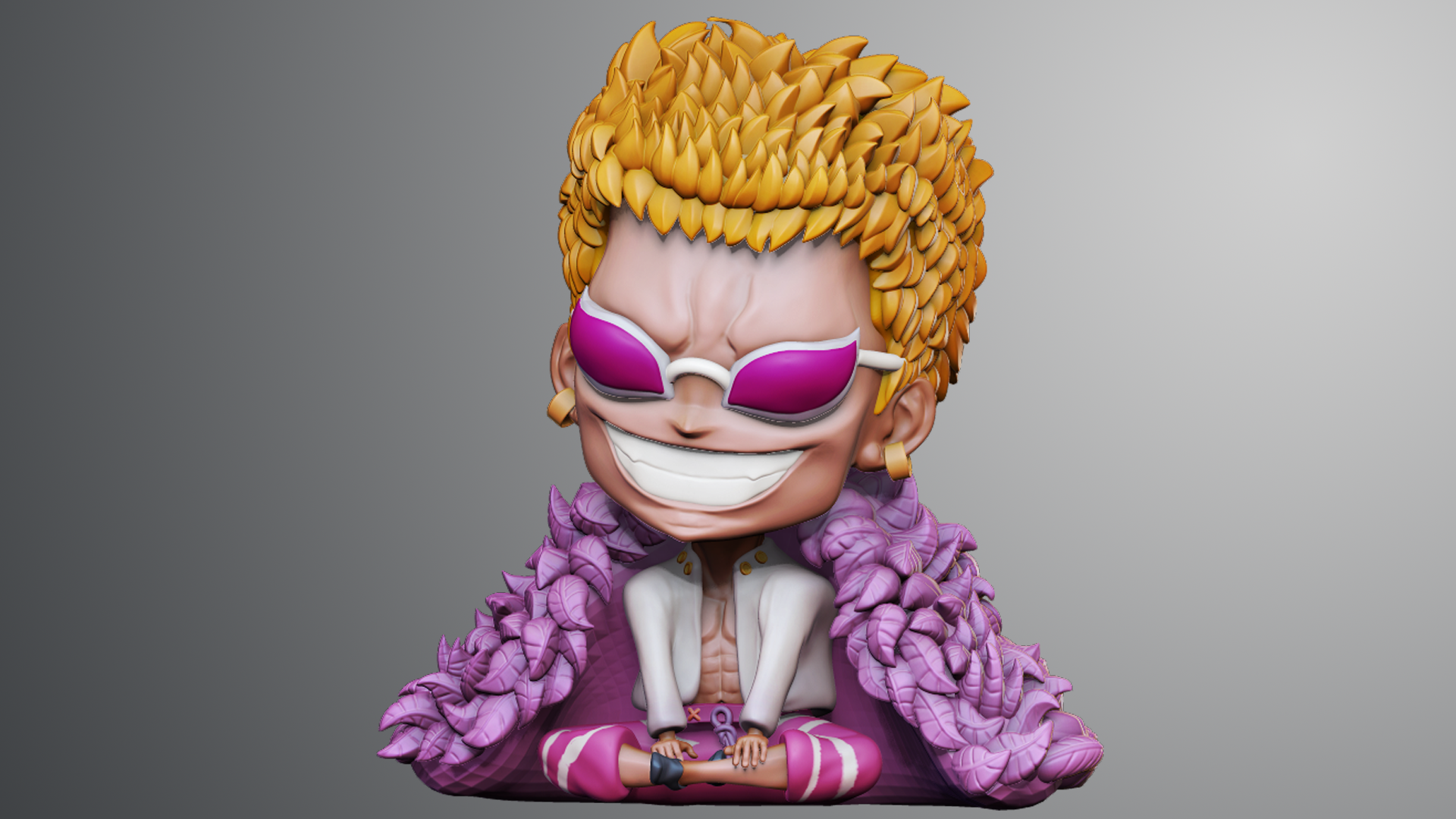 Doflamingo - One piece - 3d print Modelo de Impressão 3D in homem