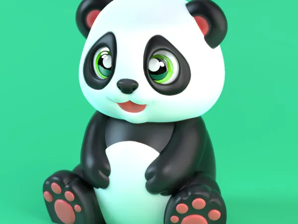 CUTE BABY PANDA ( NO SUPPORTS)
