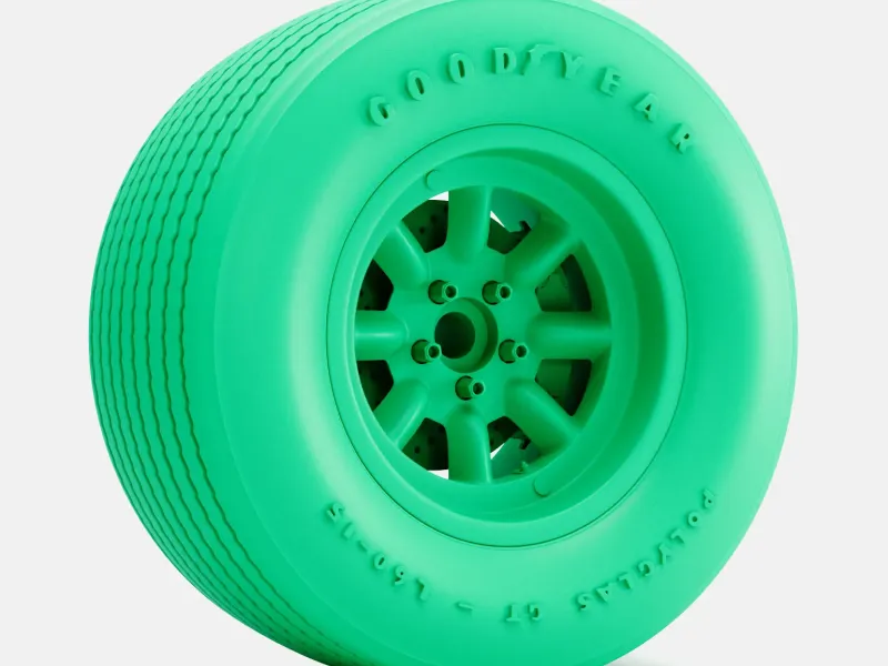 1/24 Scale, 15x10 Minilite Wheel, Goodyear Polgylas L60 Tire