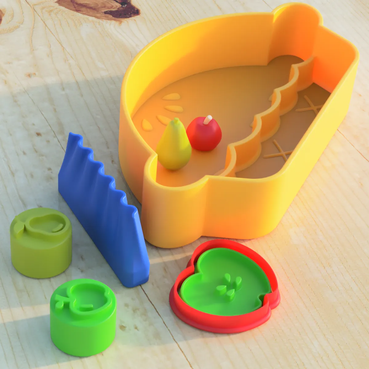 Play tray - Apple Pie - and accessories for sensory play