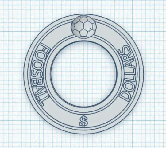 Foosball Token Toonie half