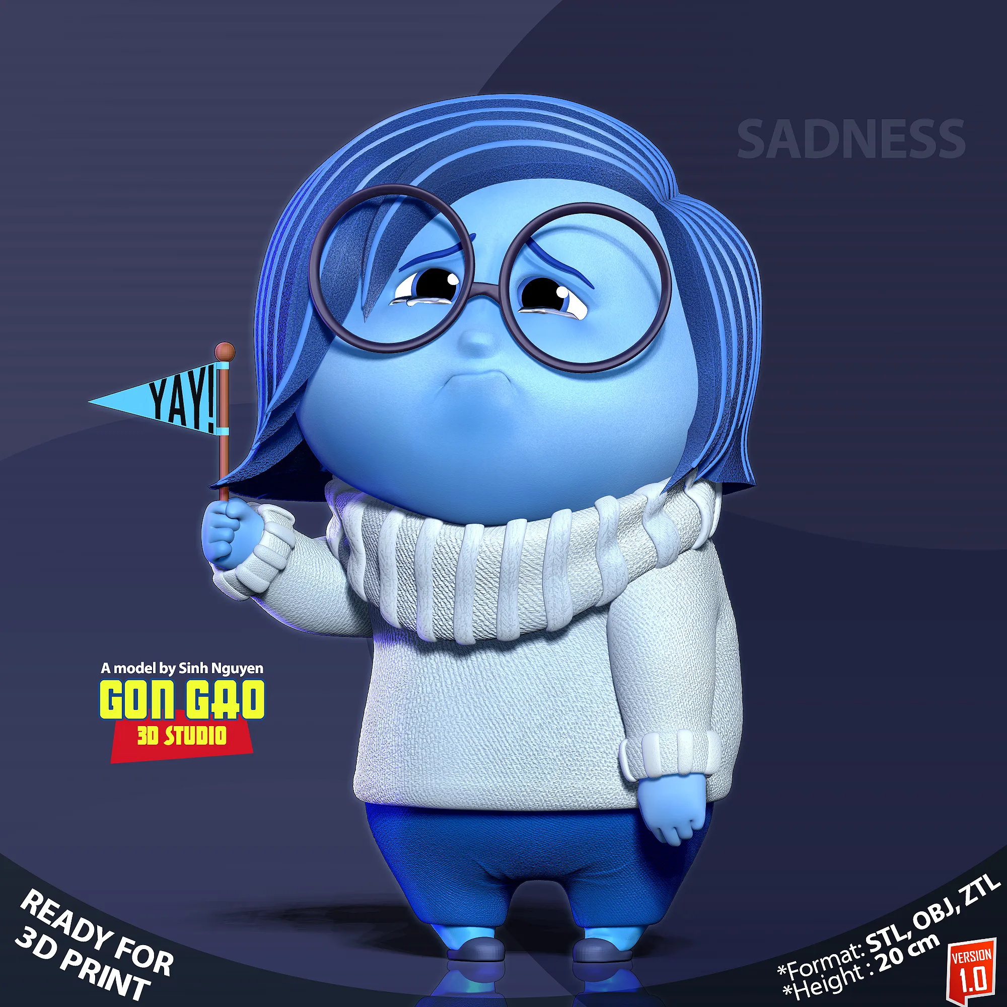 Sadness - Inside Out 2 Fanart