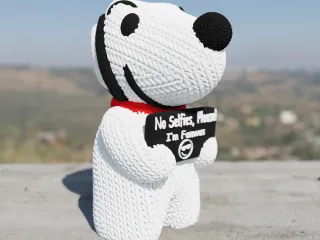 knitted Snoopy  (cute)