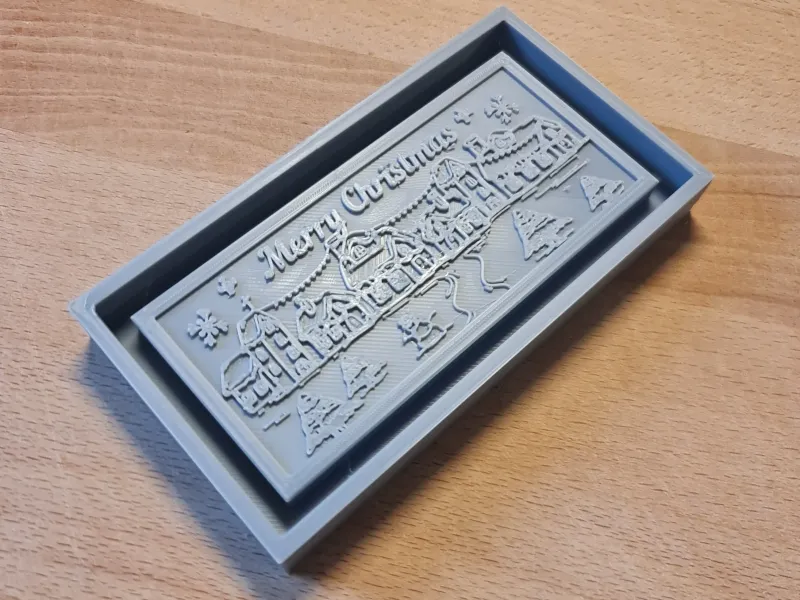 Molde para Tabletas de Chocolate - Tema Navideño