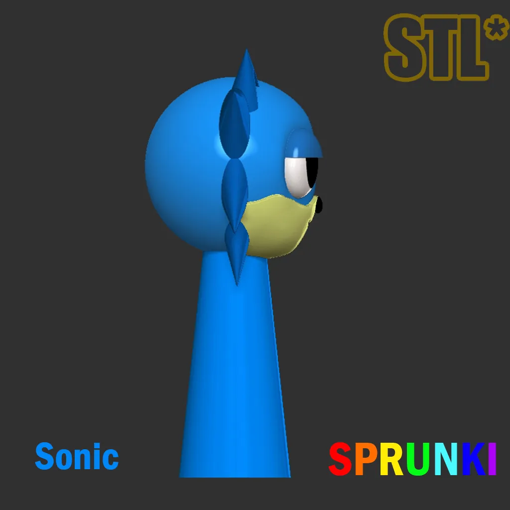 Sprunki 3D Incredibox Sonic Sprunki STL 3D Character Fanart