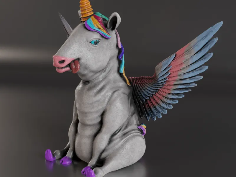 FAT UNICORN WITH WINGS