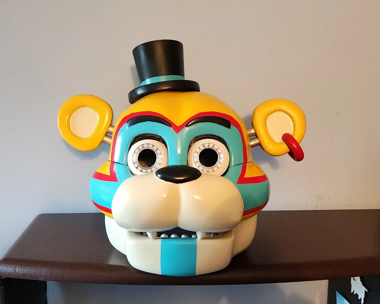 Glamrock Freddy Wearable Mask with Hinged Jaw
