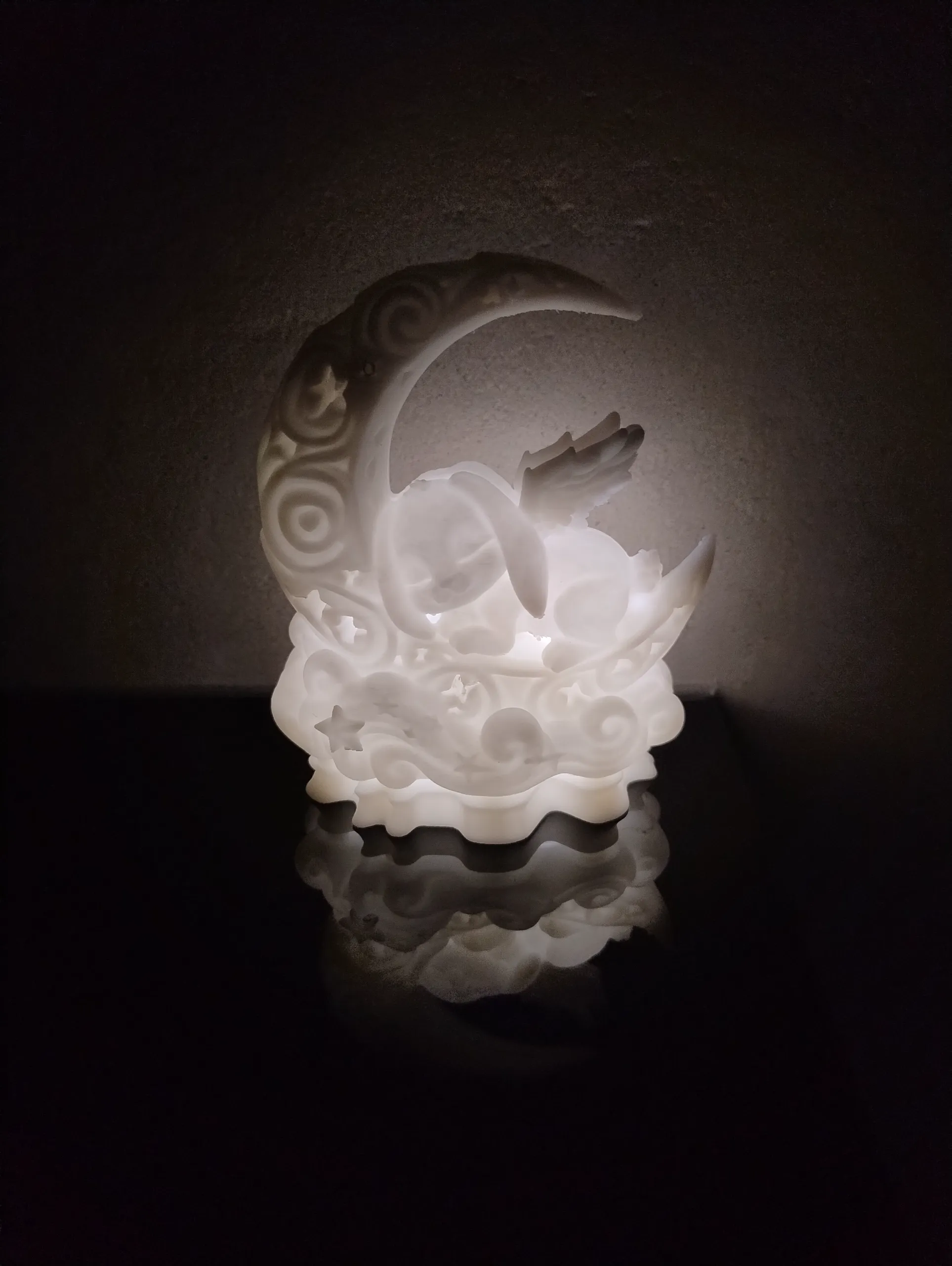 Fluffy Starry Sleeping Rabbit the sky guardian Lamp-0