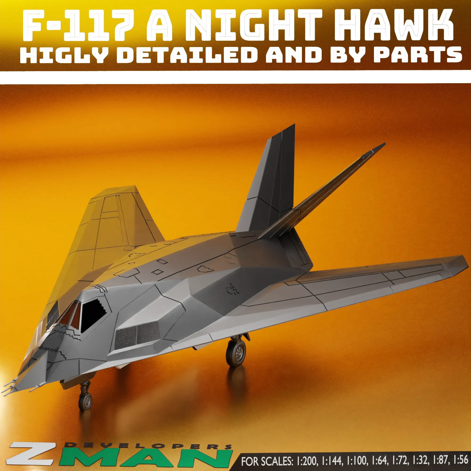 Lockheed F-117A Nighthawk (V1) (4 IN1 )