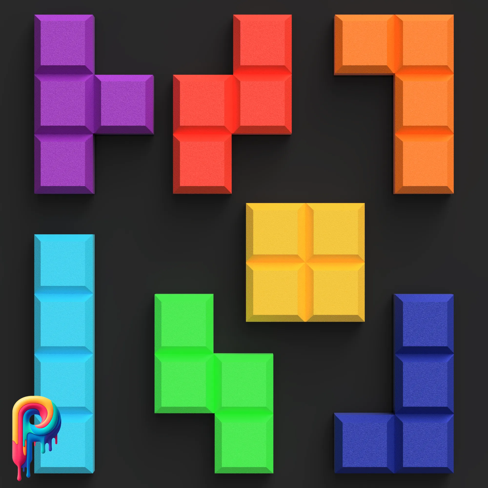 Tetris Fridge Magnets by Polymeria