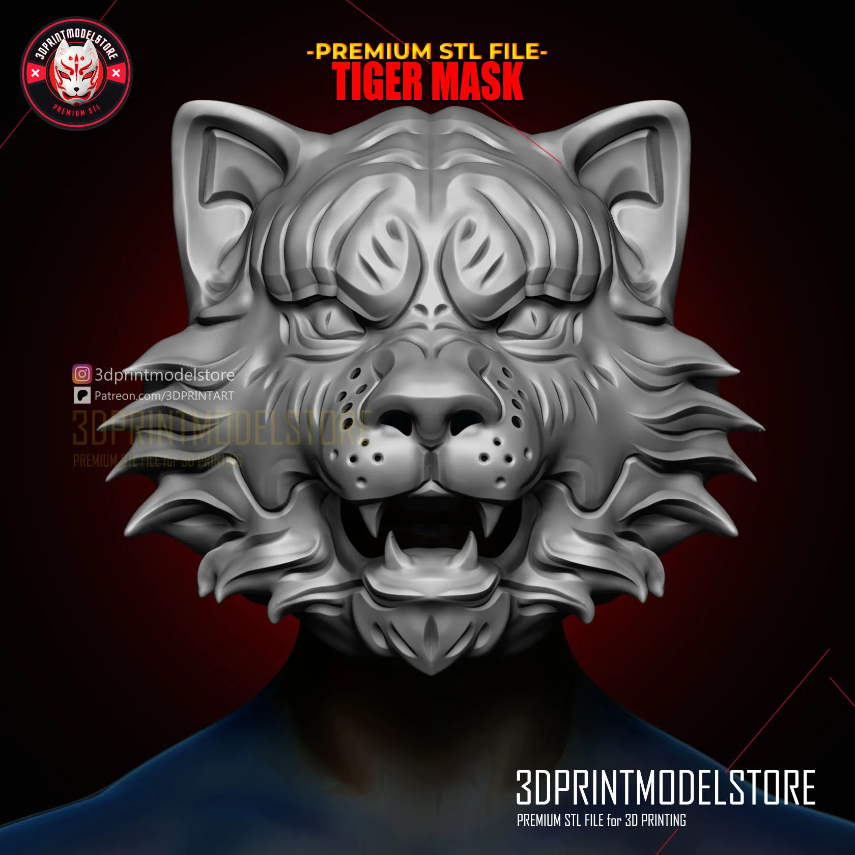 Tiger Mask - Anime - Premium STL for Cosplay