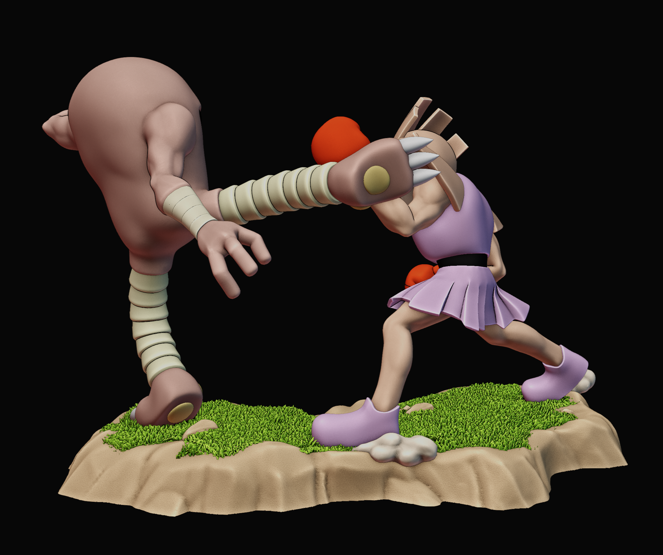 Hitmonlee Pokemon Fanart Model