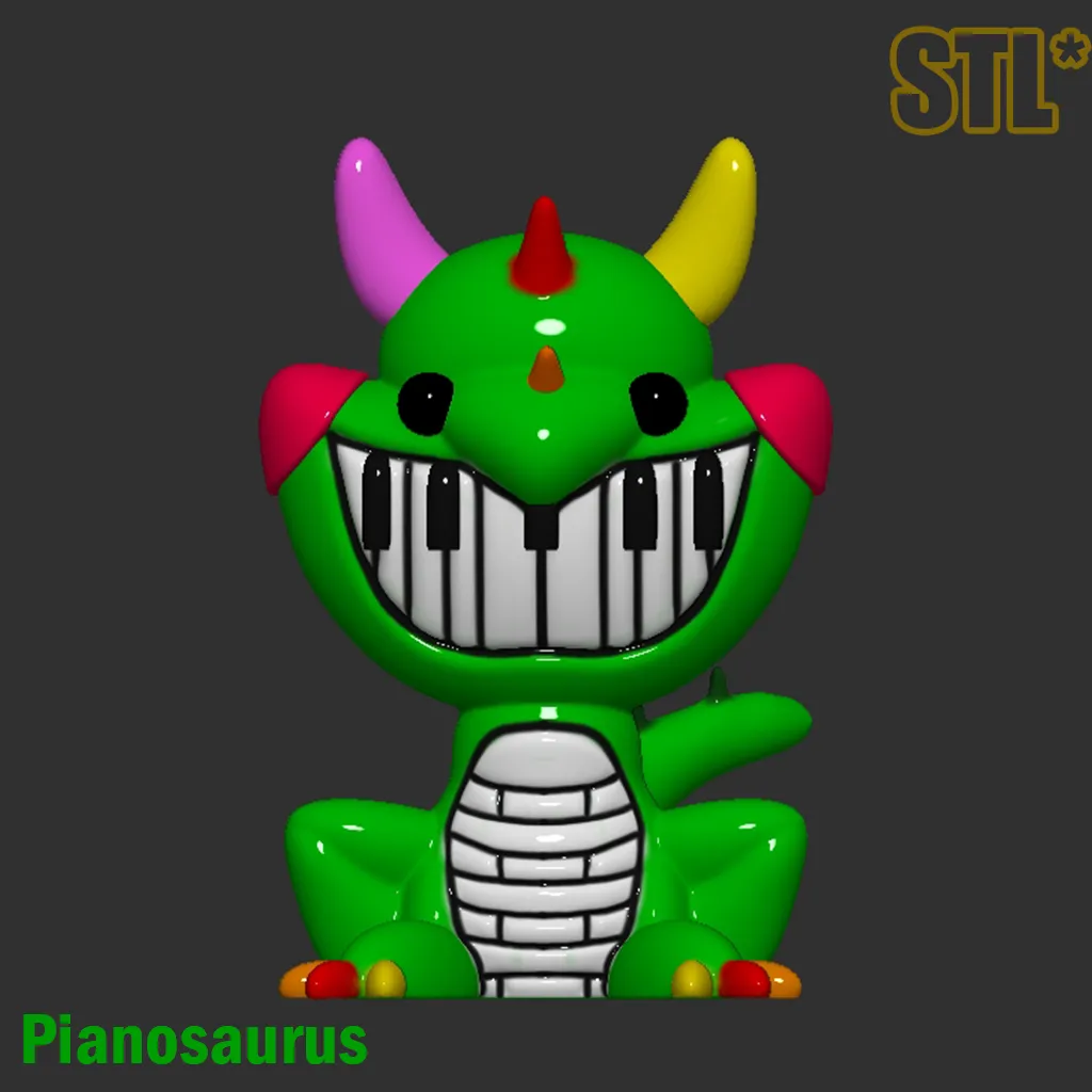 Pianosaurus Playtime STL 3D Character Fanart