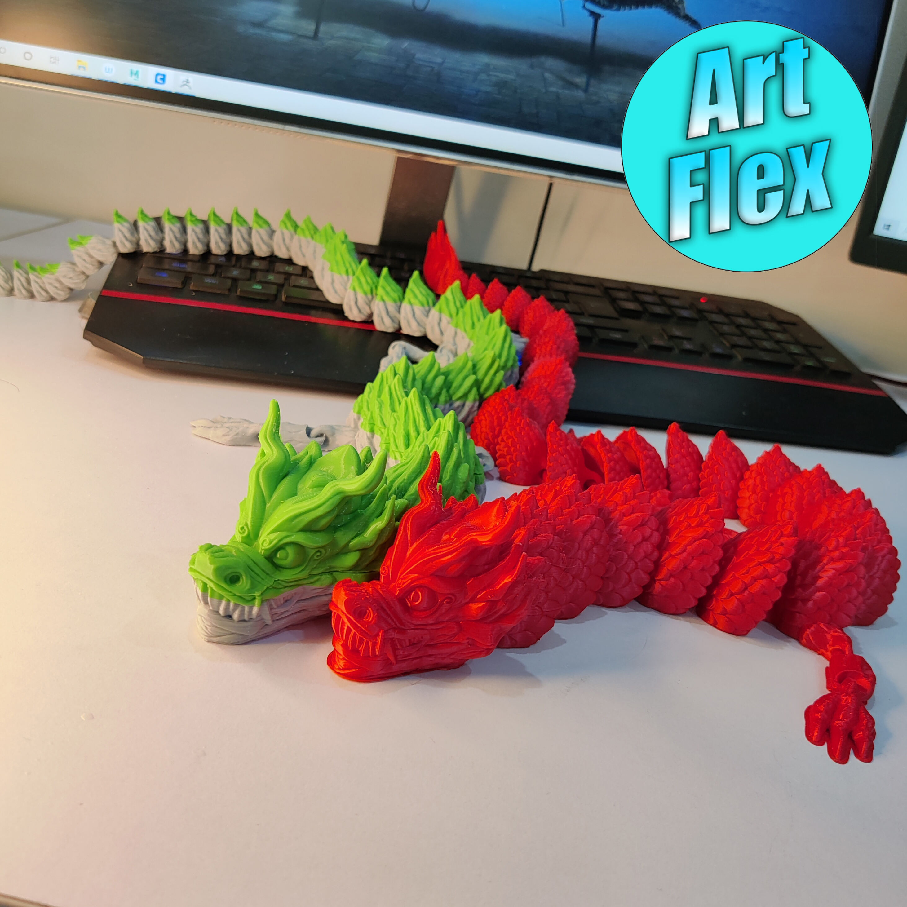 ARTICULATED FIRE-DRAGON PRINT IN PLACE-0