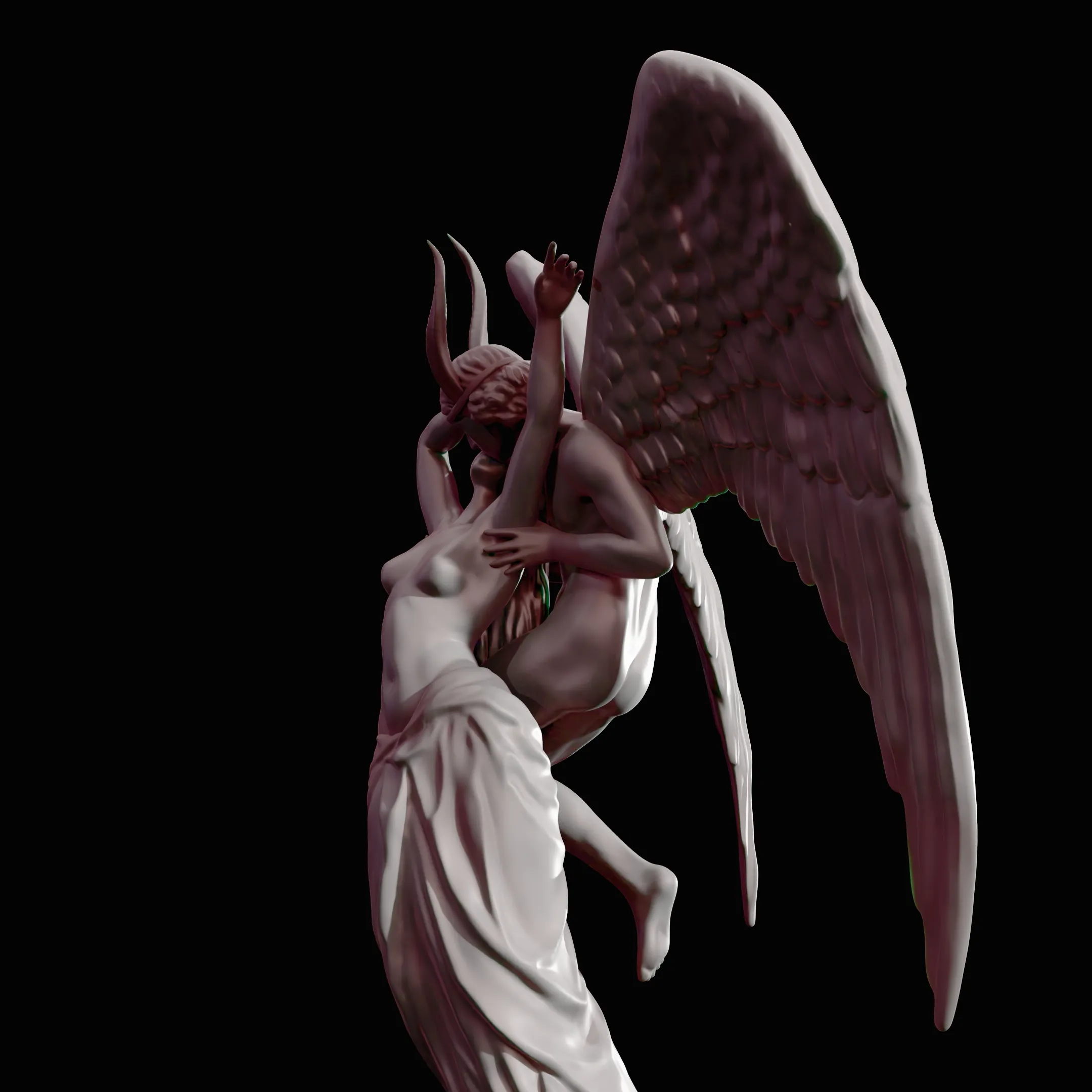 Angel and Devil Sculpture