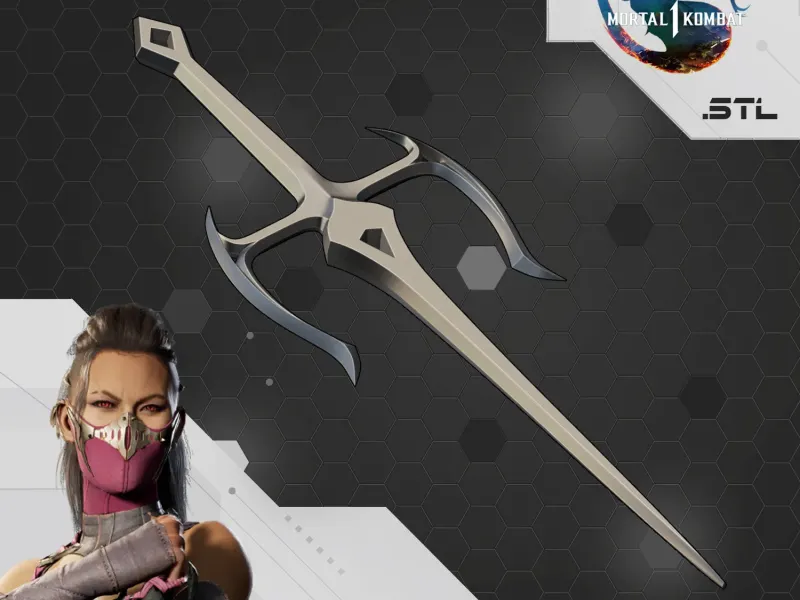 Arma sai per cosplay di Mileena Mortal Kombat 1 MK12