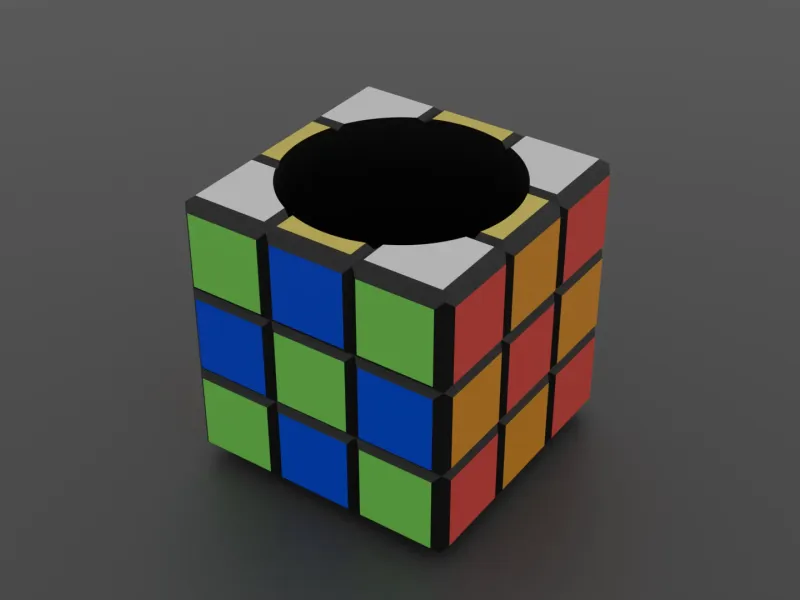 Rubik's cube pencil holder