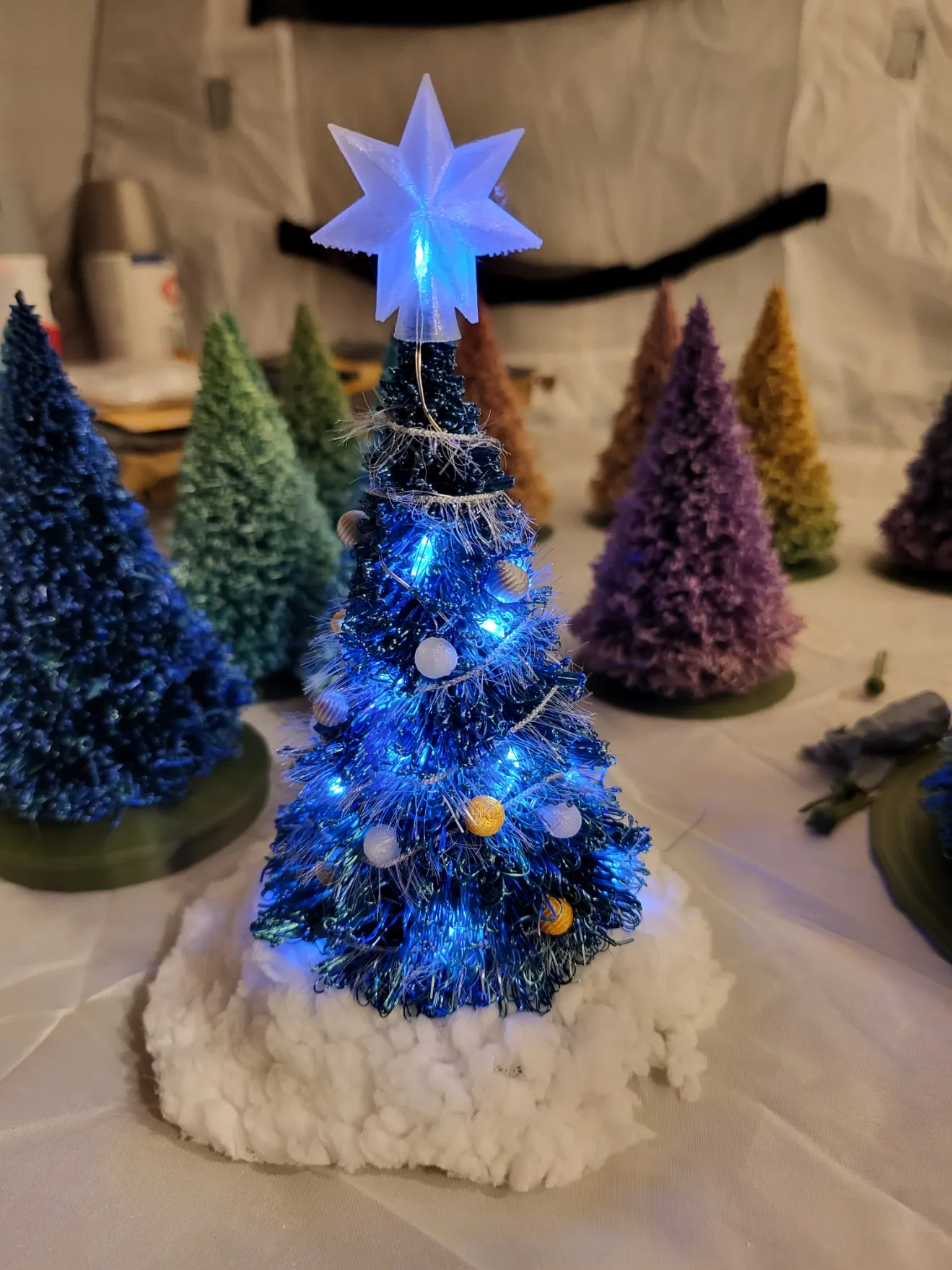 Christmas trees with reuseable ornaments-0