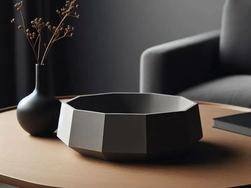 Tigela Minimalista "Sharp Shot" – Organizador de Decoração de Interiores