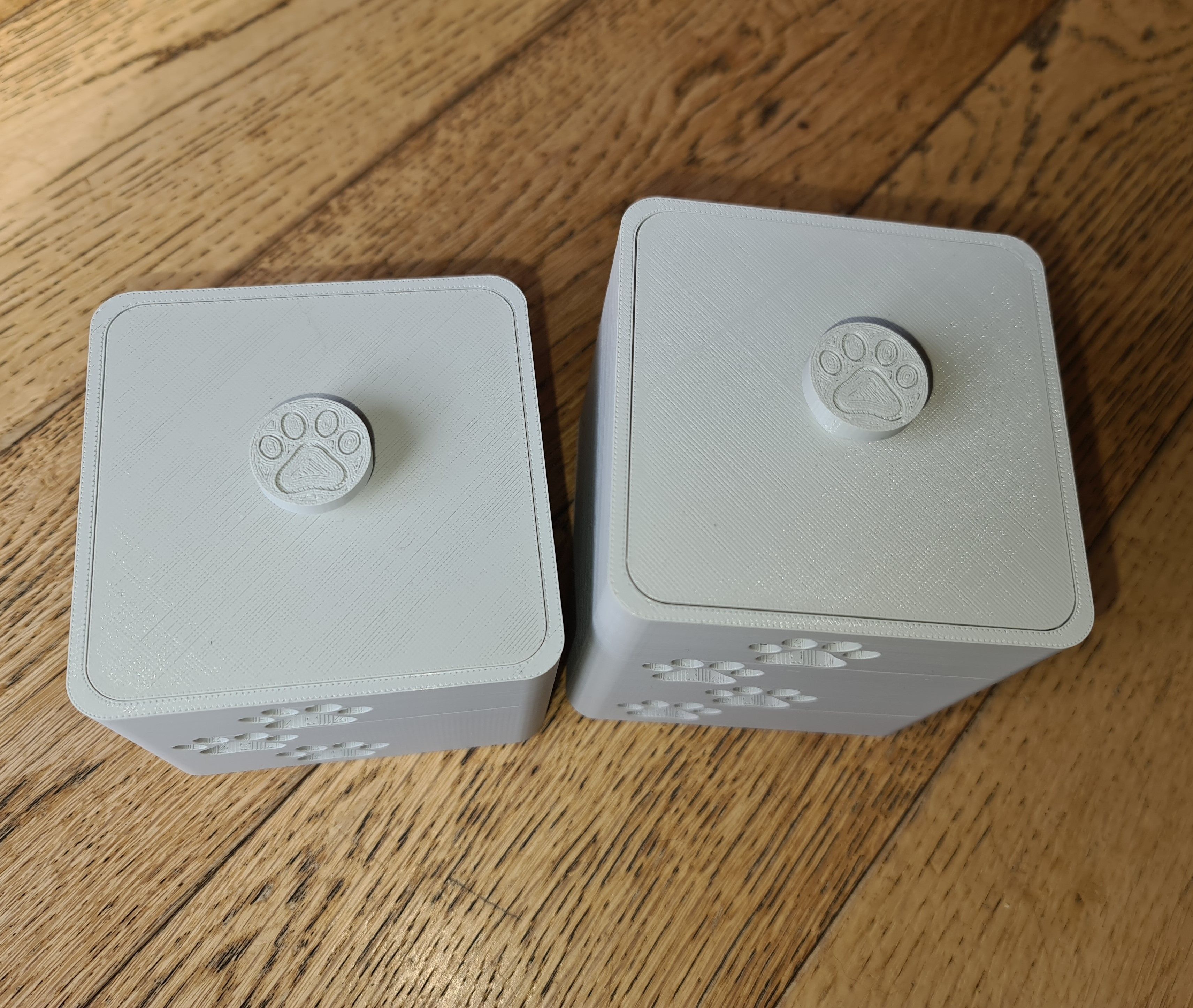 Dog Cat Pet Paw Print Box storage cube with colour insert 3D models