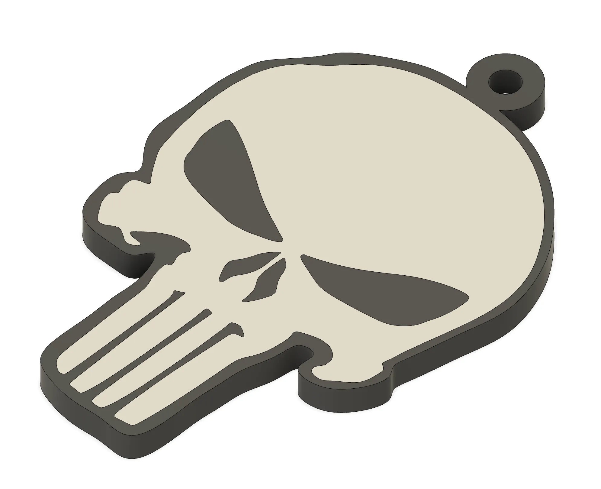 punisher keychain multicolour