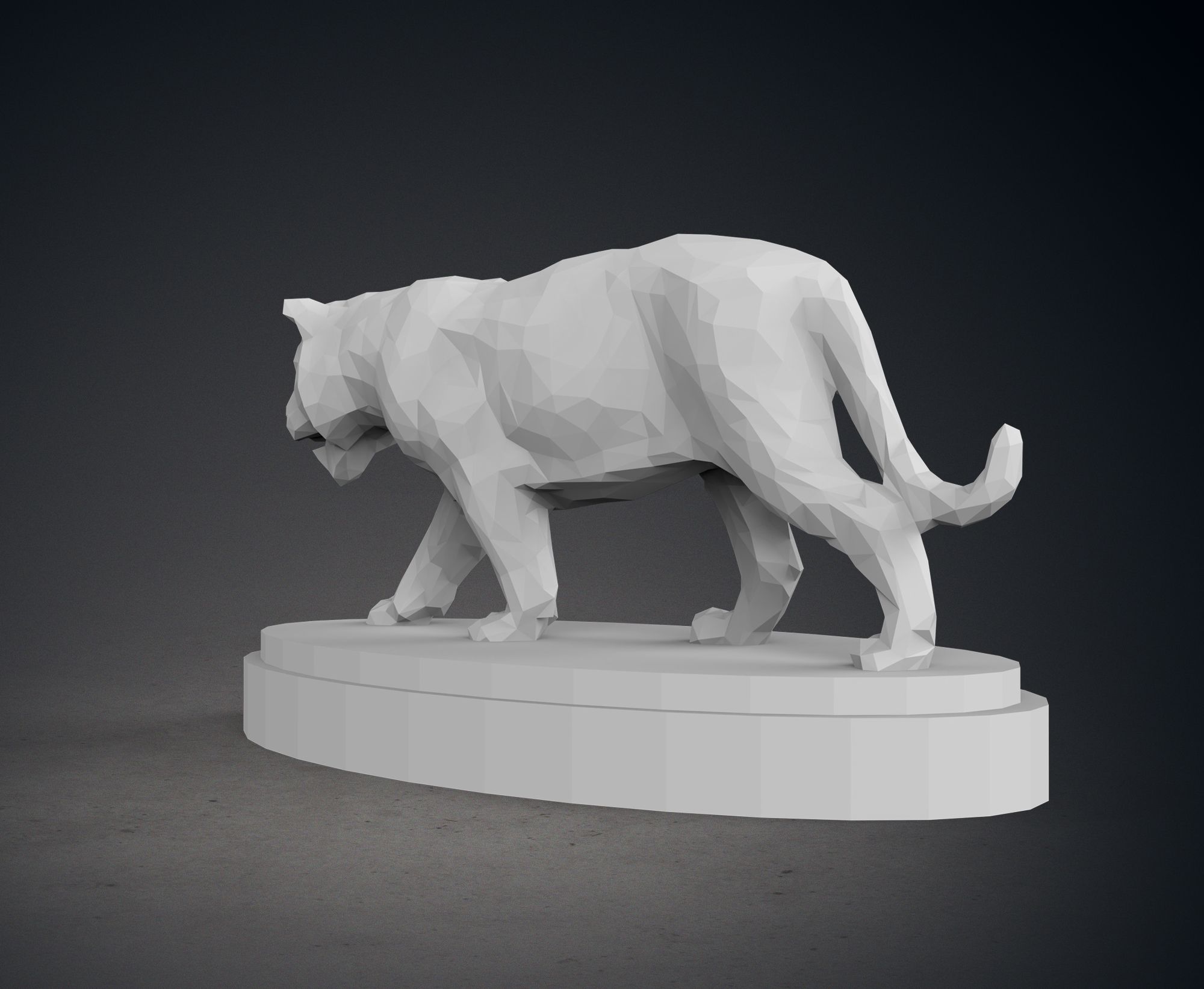 Tiger in Low Poly | 3D models download | Creality Cloud