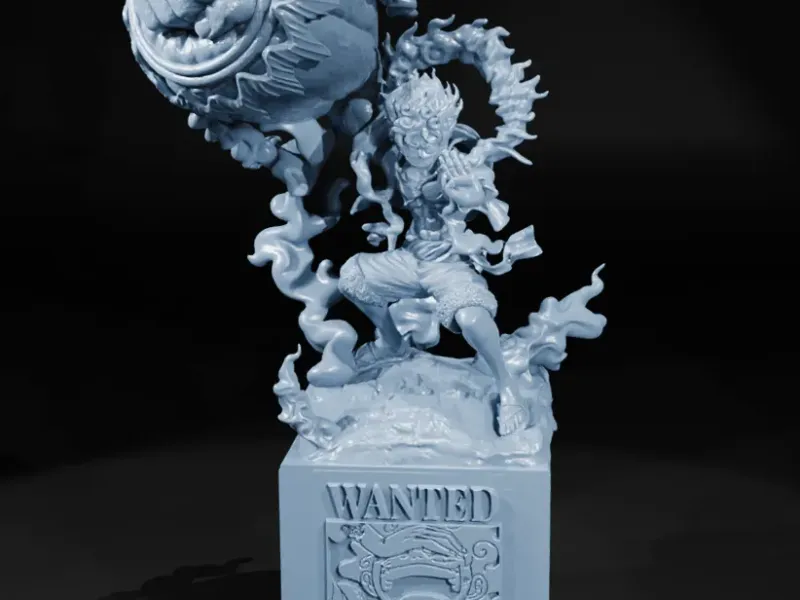 LUFFY NIKA - ENGRANAJE 5 - UNA PIEZA - PIEZA PARTIDA - MODO DE IMPRESIÓN 3D