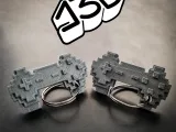 Rocket League Trophy & PS1 Controller Keychain-4