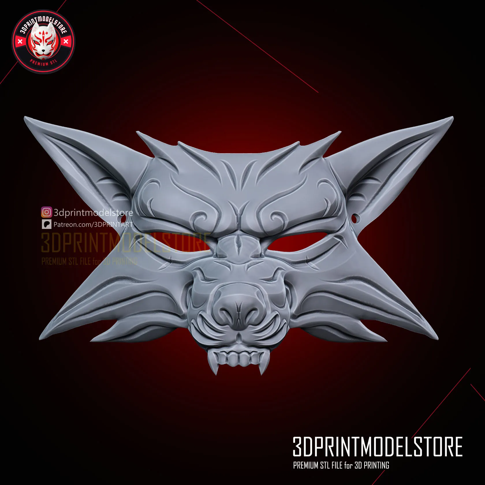 Triss Merigold Fox Mask - The Witcher 3 - Premium STL