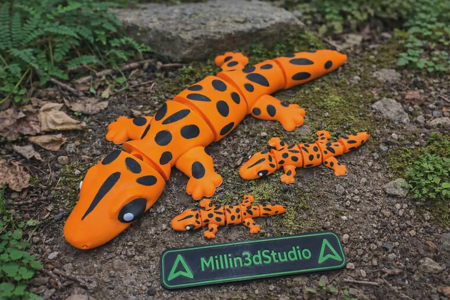 Cute Top Gear Articulated Gecko Lizard toy 3 sizes-0