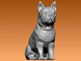 Ferocious bull dog - statue - 3D print-2