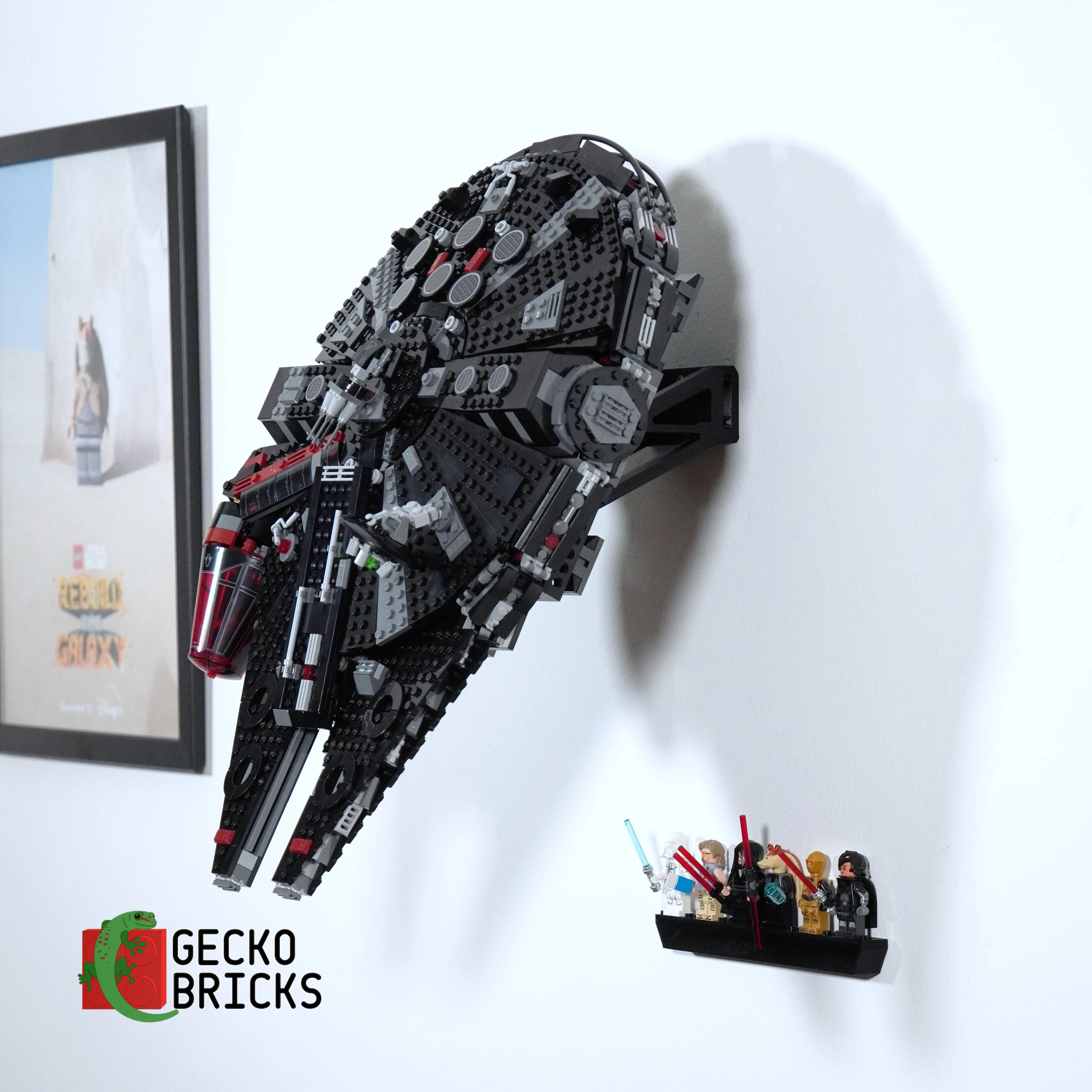 Wall mount for LEGO Star Wars The Dark Falcon 75389