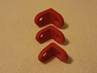 L-bracket rounded with countersunk holes