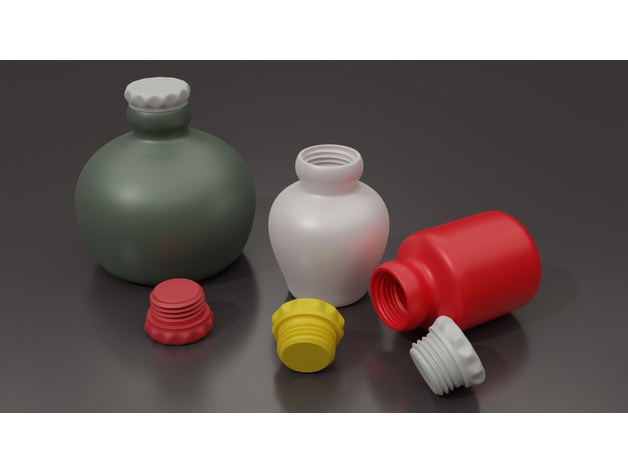 Bottle Set - Potion, Elixir, Thermos etc-2