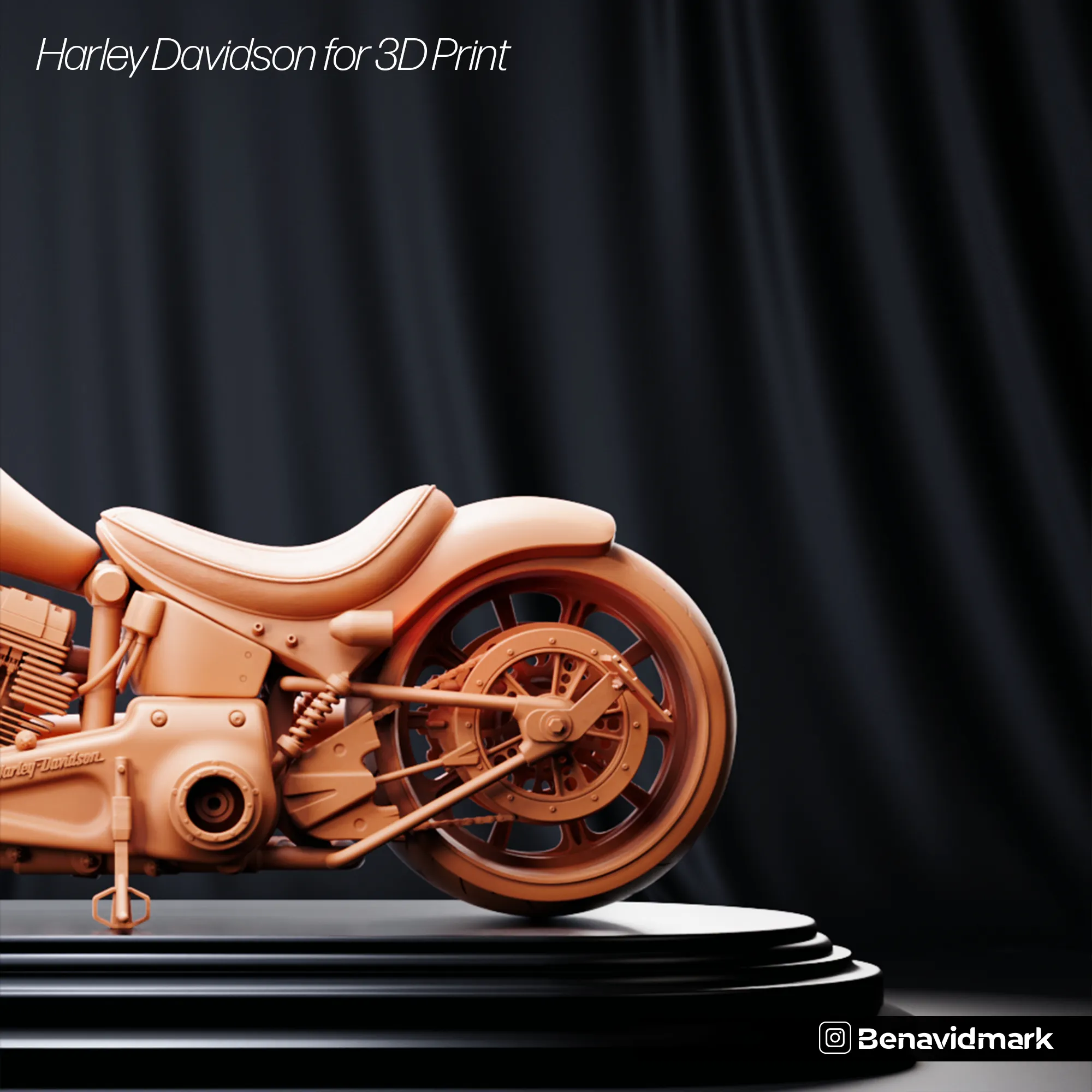 Motorcycle 3d print / Harley Davidson 3D Model for 3D Print