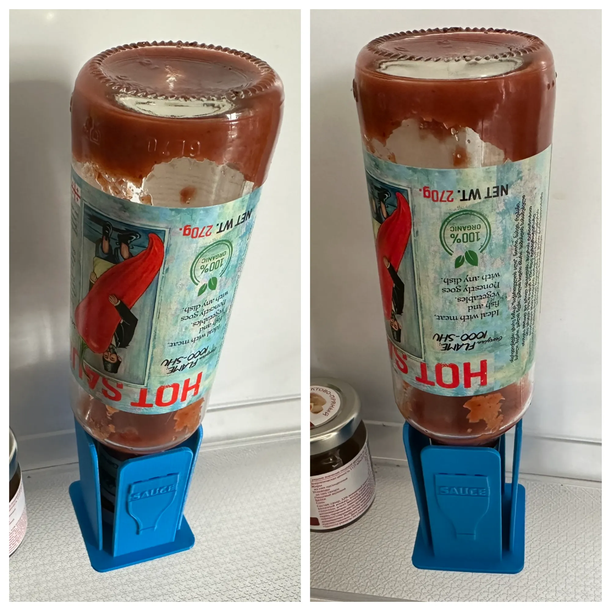 Inverted bottle holder