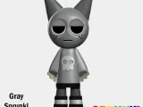 Gray Sprunki Incredibox 3D STL Character Fanart-0