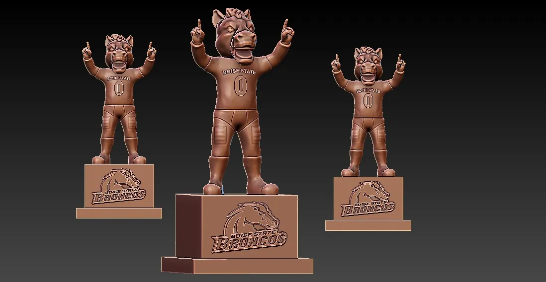NCAA - BOISE STATE BRONCOS FOOTBALL MASCOT STATUE - 3D PRINT