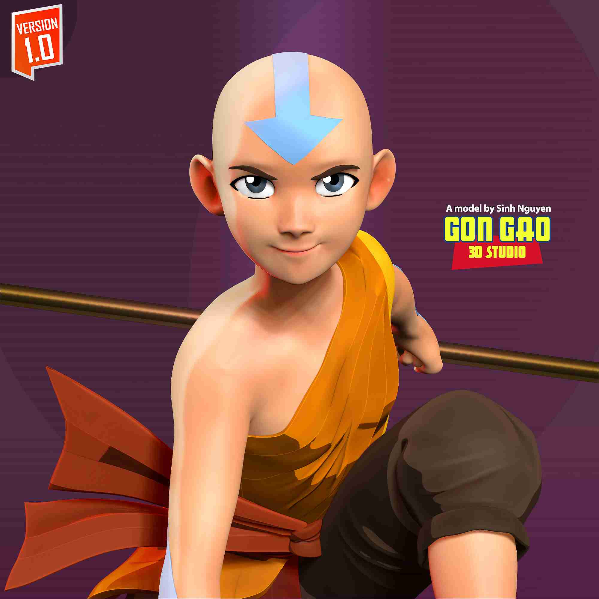 Aang - Avatar Fanart | 3D models download | Creality Cloud