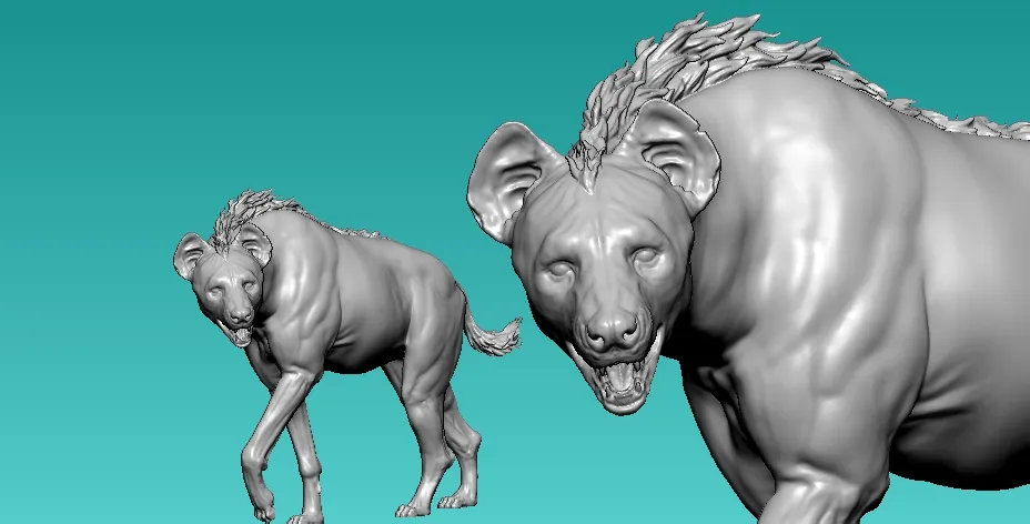 Hyena model - statue - 3D print