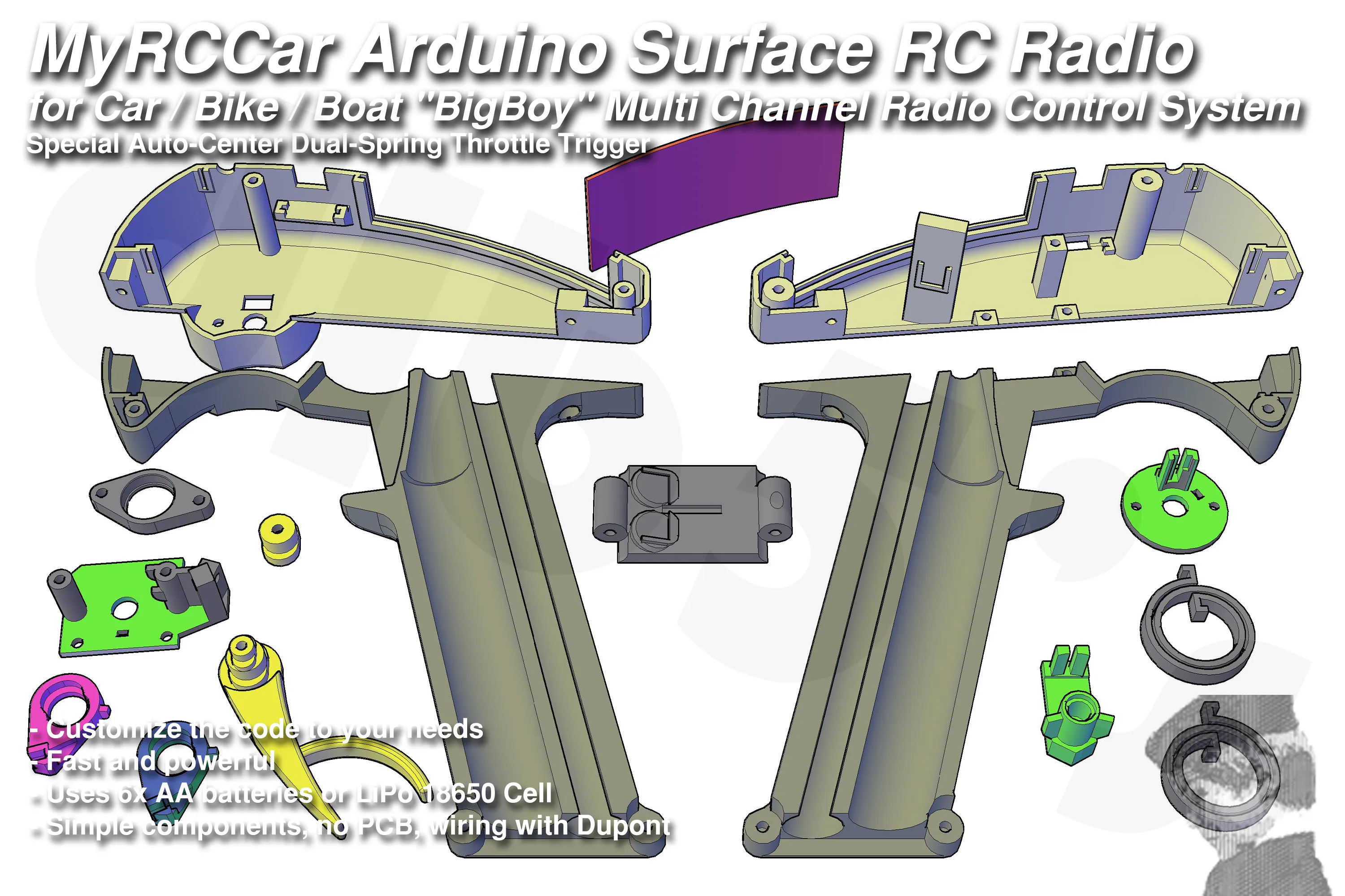 MyRCCar Arduino Surface Radio for RC Car / Bike / Boat