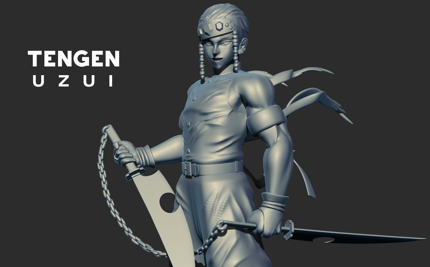 Demon Slayer Tengen Uzui 3D print model | 3D модели скачать | Creality Cloud