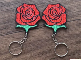 Rose Keychain by Falconsson - without multicolor